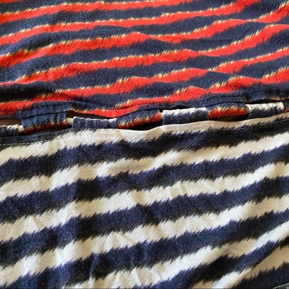 KENZO sz S Jungle Red White 2 Color Tie Tee Top - Picture 9 of 10